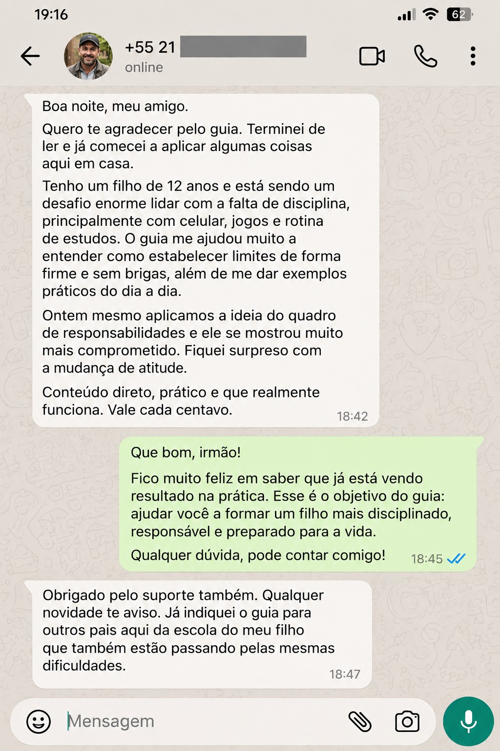Depoimento 4 sobre o Forjando Homens Fortes